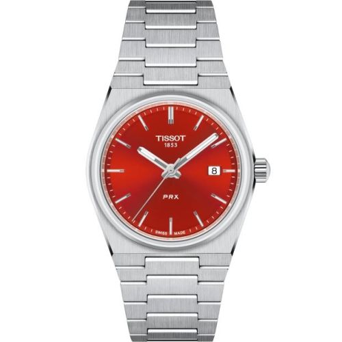 Tissot PRX Quartz 35 Stainless Steel / Red